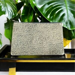 Madewell Pouch Wallet Coin Bag Animal Print Cheetah Calf Hair Textured Case